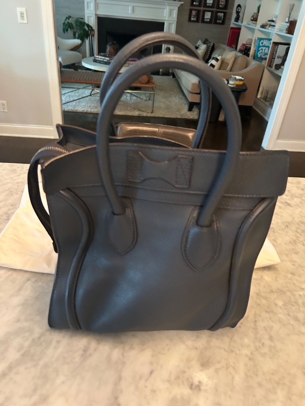 CÉLINE Mini Luggage Tote in Gray, Phoebe Philo Era, Like New, Authentic - Picture 8 of 13
